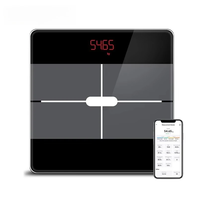 Multi-User Wireless BMI Body Fat Scale Tempered Glass Bluetooth Digital Bathroom Weighing Scale