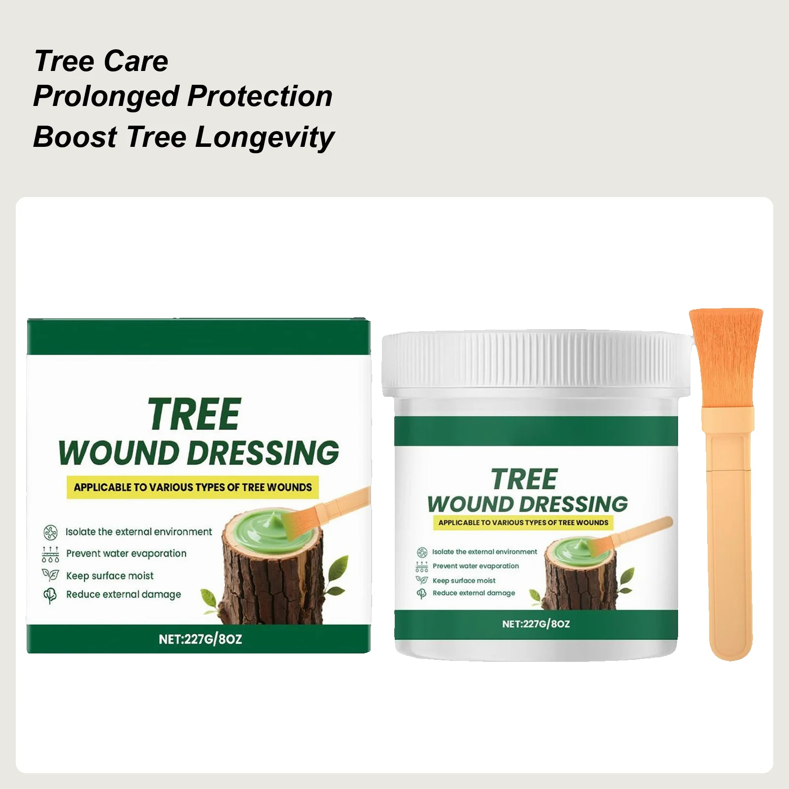 Уплотнитель для обрезки 227 г паста для ремонта растений с кистью для обрезки ран деревьев для наружного газона, сада, детского сада, ландшафтного дизайна Уплотнитель для обрезки 227 г паста для ремонта растений с кистью для обрезки ран деревьев для наружного газона, сада, детского сада, ландшафтного дизайна