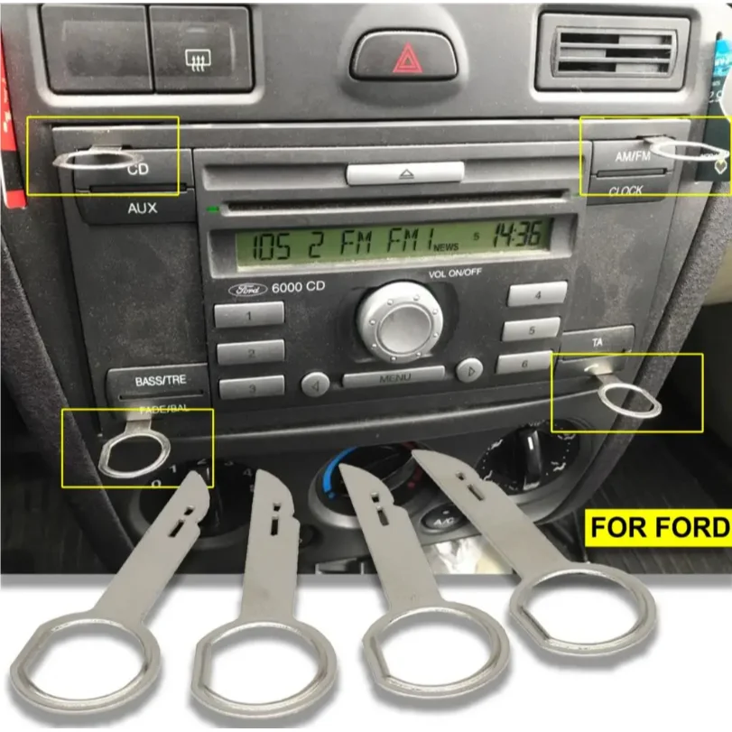 

Radio CD Stereo Removal Key Release Pin Extractor For Ford Focus Mondeo C-Max Fiesta Transit Car Extraction Install Tools