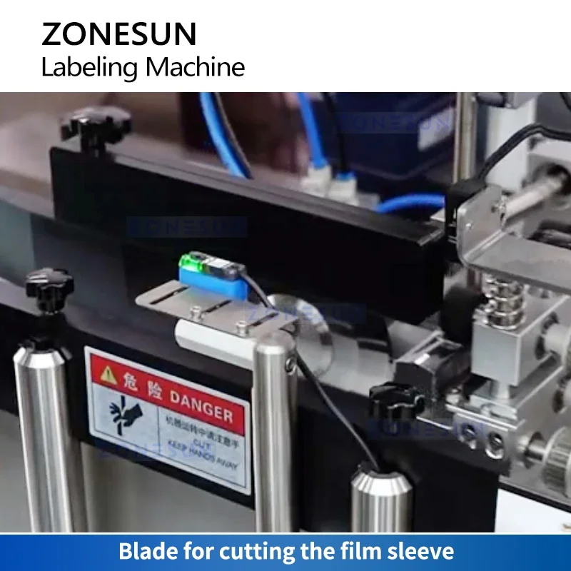 ZONESUN ZS-HSL1 High-Speed Shrinking Machine Horizontal Shrink Sleeve Labeling Machine Lip Balm Lipstick Tubes Packaging