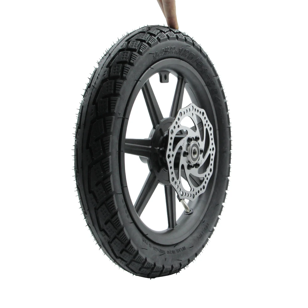 14x2.125 Aluminum Rim Tire with Brake Steel Disc - Fits 14