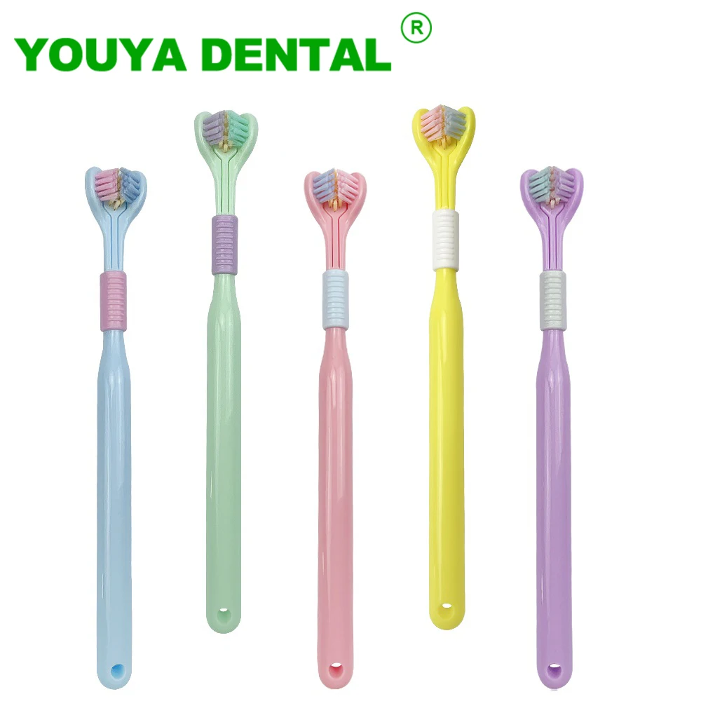 

Adult Toothbrush Three-Sided Toothbrush Soft Bristle Teeth Whitening Brushes Tooth Brush 360° Cleaning Teeth Brush Oral Care