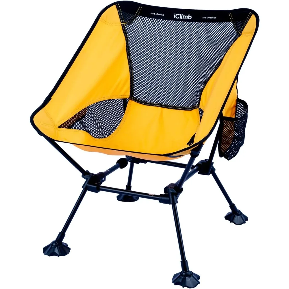 

Ultralight Compact Camping Folding Beach Chair with Anti-Sinking Large Feet and Back Support Webbing