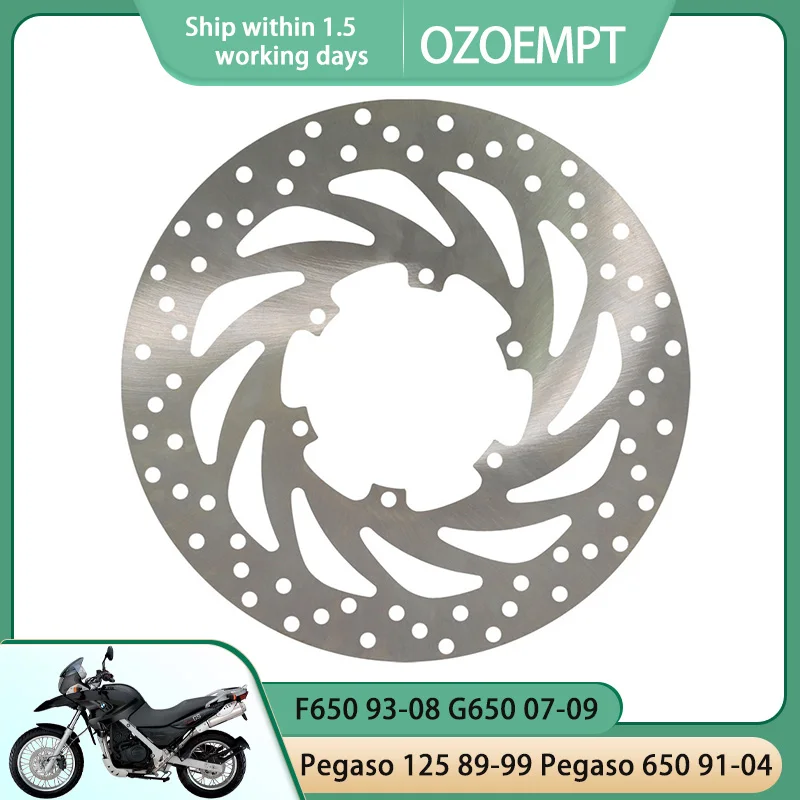 OZOEMPT Motorcycle Front Left brake disc/plate Apply to Pegaso 125 89-99 Pegaso 650 91-04 F650 93-08 G650 07-09