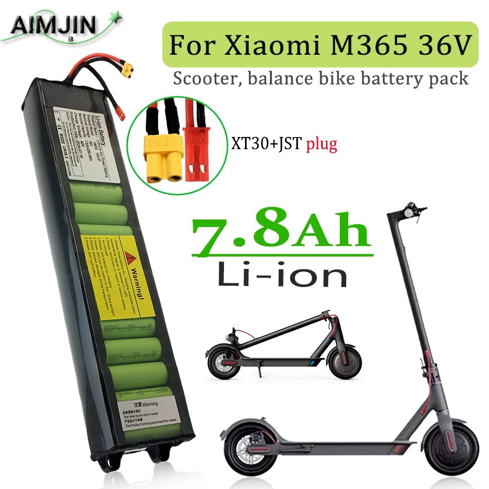 

2026 new Long-lasting battery life For Xiaomi M365 electric bicycle Scooter 36V 7.8Ah 18650 lithium-ion battery pack