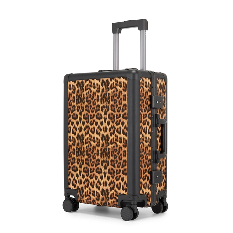 

Новый чемодан с алюминиевой рамой, таможенный замок, чехол для коляски с паролем, 20 дюймов, дорожные чемоданы для посадки, 24 дюйма, кожаная коробка высокого качества, чемоданы на колесах