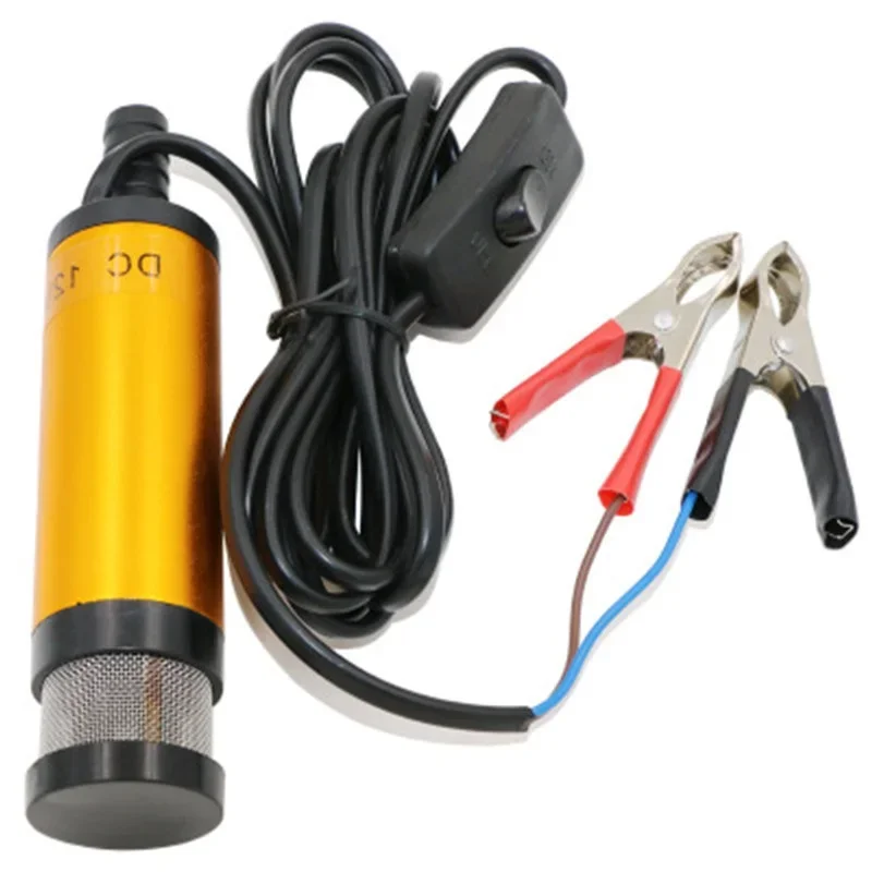 

Portable Mini 12V 24V DC Electric Submersible Pump For Pumping Diesel Oil Water Aluminum Alloy Shell 12L/min Fuel Transfer Pump