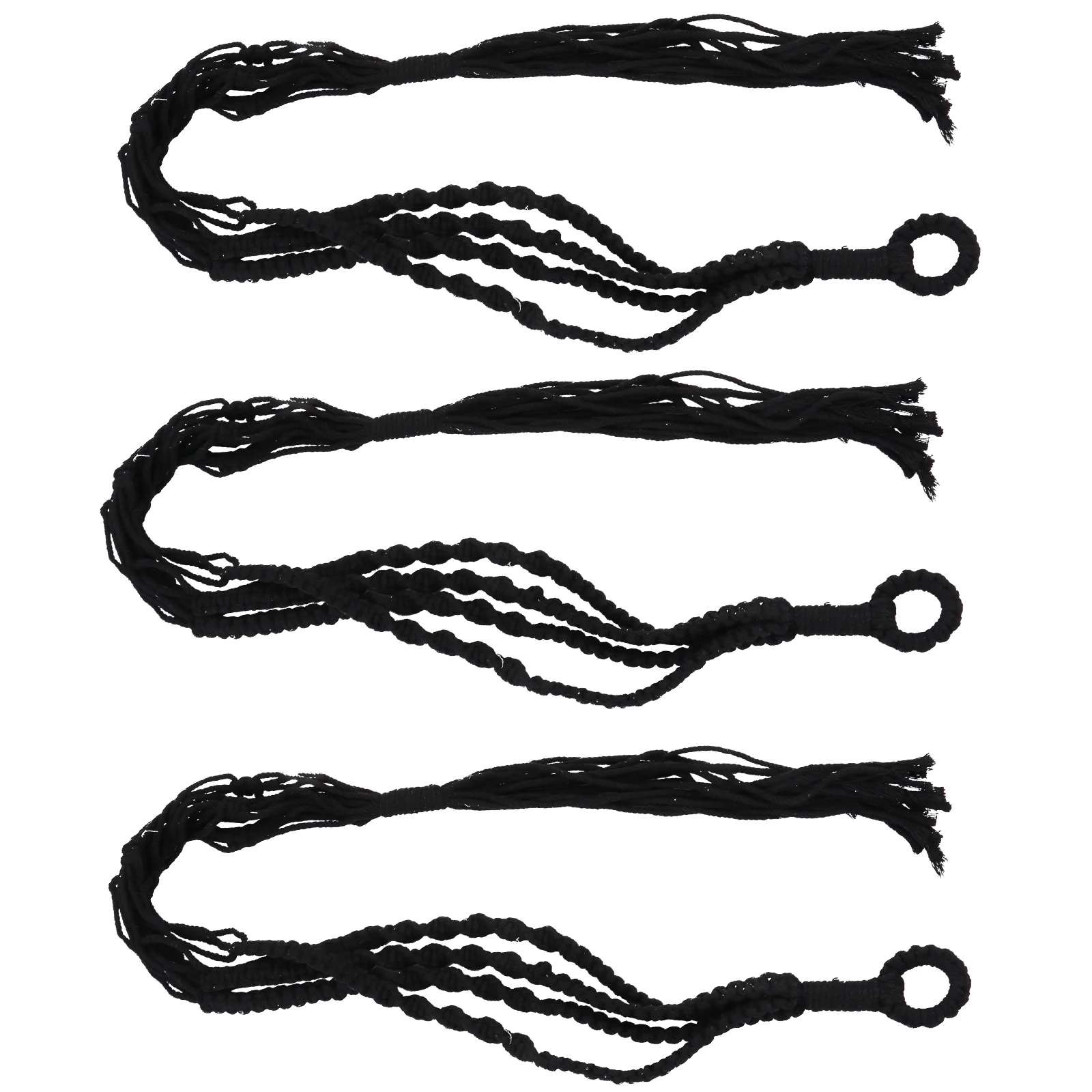 

3Pcs Plant Hanging Basket Woven Cotton Rope Hand Made Flower Pot Hanger Indoor Hanging Planter Basket Home Decoration