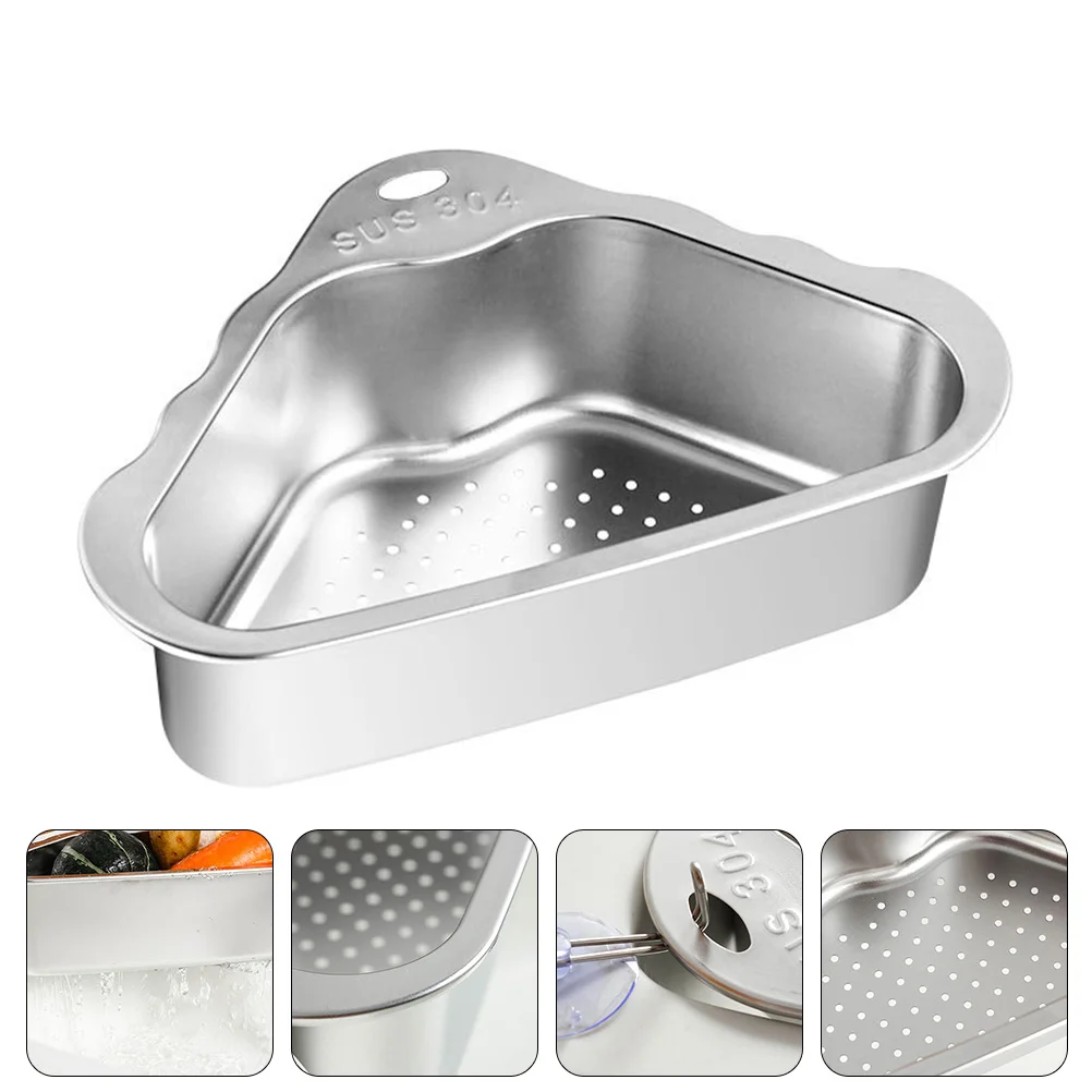 

Sink Drainer Basket Kitchen Accessories Device Corner Draining Mesh Strainer Storage Rack Holder Filter