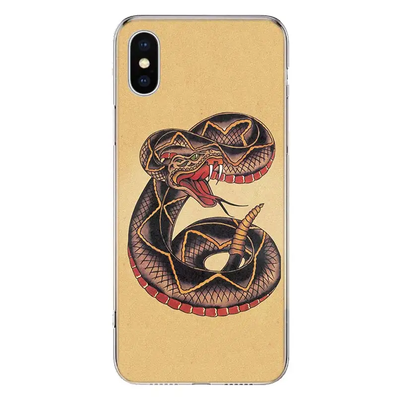 Sailor Jerry Tattoo Phone Case For Apple iPhone 11 12 13 14 15 16 Pro Max 7 X XS 8 Plus + Mini SE Customized Print Soft Cover Fo