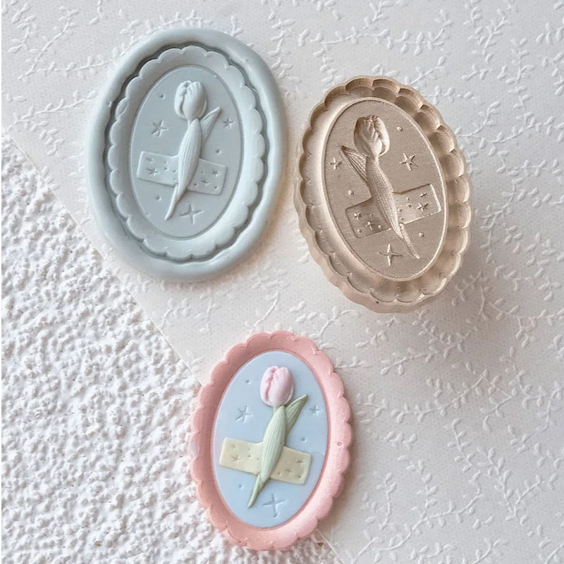 

Новая латунная сургучная печать, головка штампа, 3D тюльпаны, черника, тисненый конверт, скрапбук, свадебное приглашение, сургуч, игрушки для рукоделия