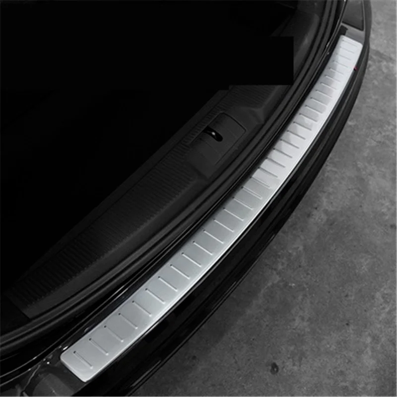 

High quality Stainless steel Exterior Rear Bumper Protector Sill Trunk Tread Plate Trim For Volkswagon Sharan 2012-2019