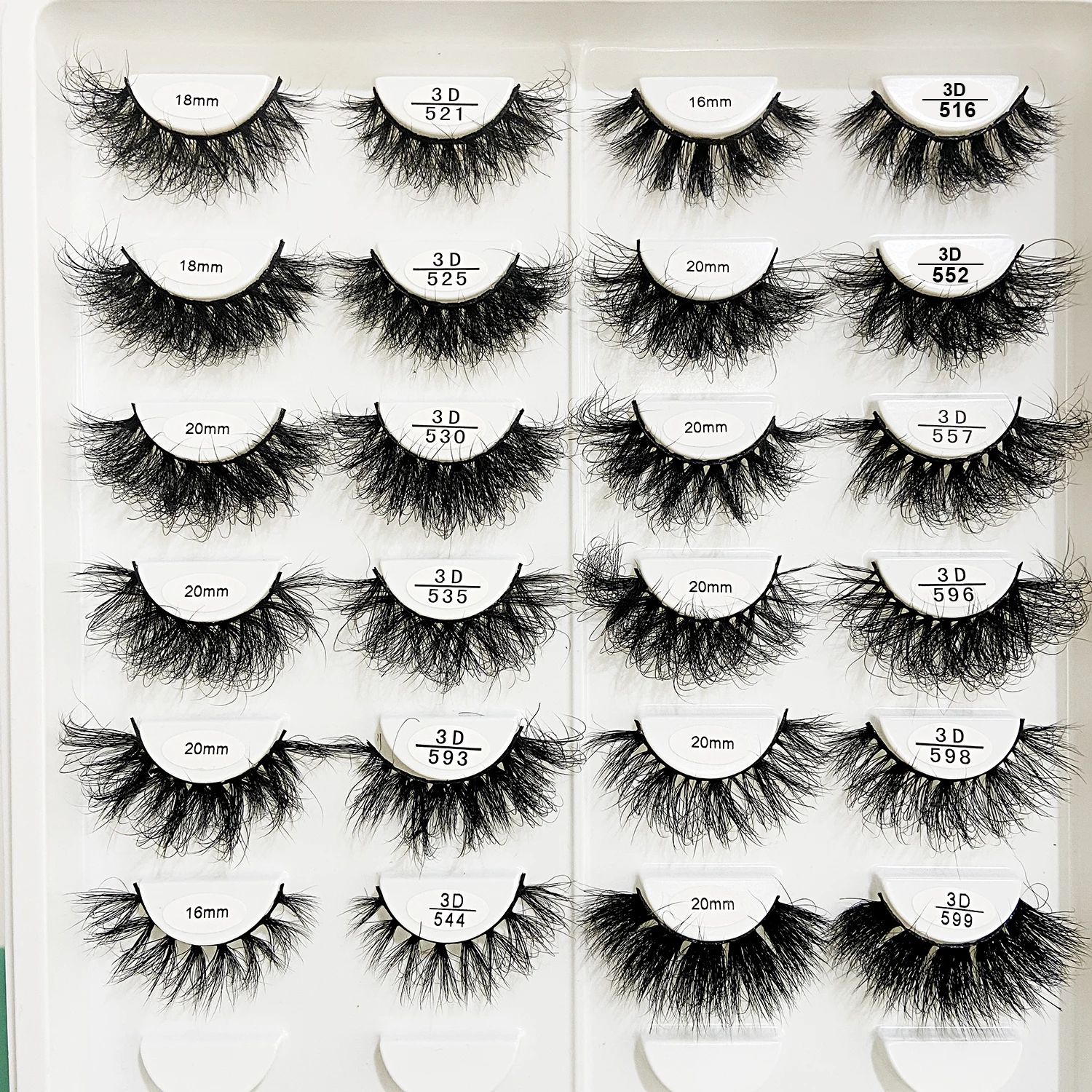 RED SIREN Strip Ciglia Visone Soffici Ciglia Finte Naturali 16mm 18mm Cruelty Free Riutilizzabili Ciglia di Visone Wispy Trucco di Lusso