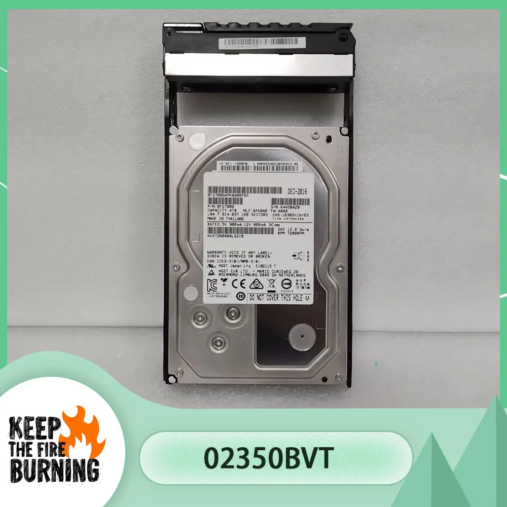

For Huawei Storage Hard Drive 02350BVT 4T 7.2K 3.5'' SAS HDD S5300 V3 S5500 V3