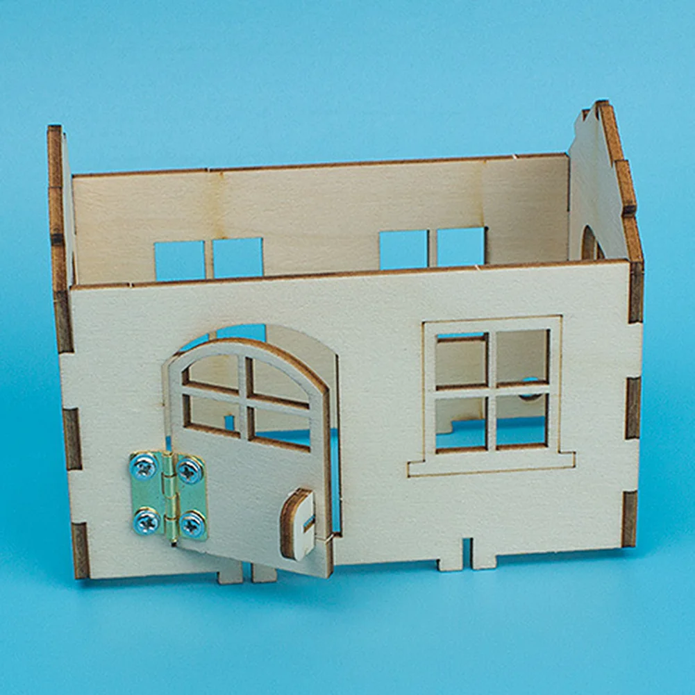 

Wooden Puzzle Cabin Jigsaw Architecture House DIY Manual Assembly Handmade Toy Science Invention Experiment Material Kids Toys