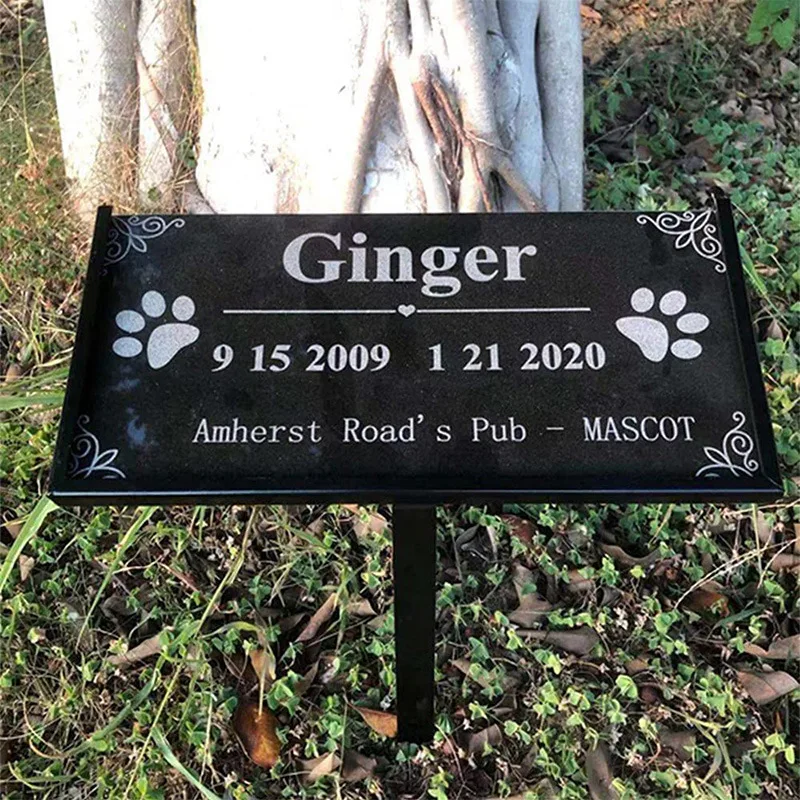 Iron Tombstone Marker Frame Lover Commemorative Stone Bracket Pet Commemorative Nameplate Pile Metal Tombstone Logo