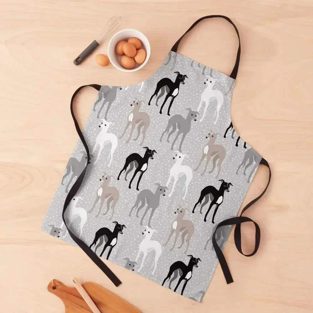 

Whippets or Italian Greyhounds Apron For Nail Stylist waterproof for women Women Kitchen Household Items Kitchen Apron