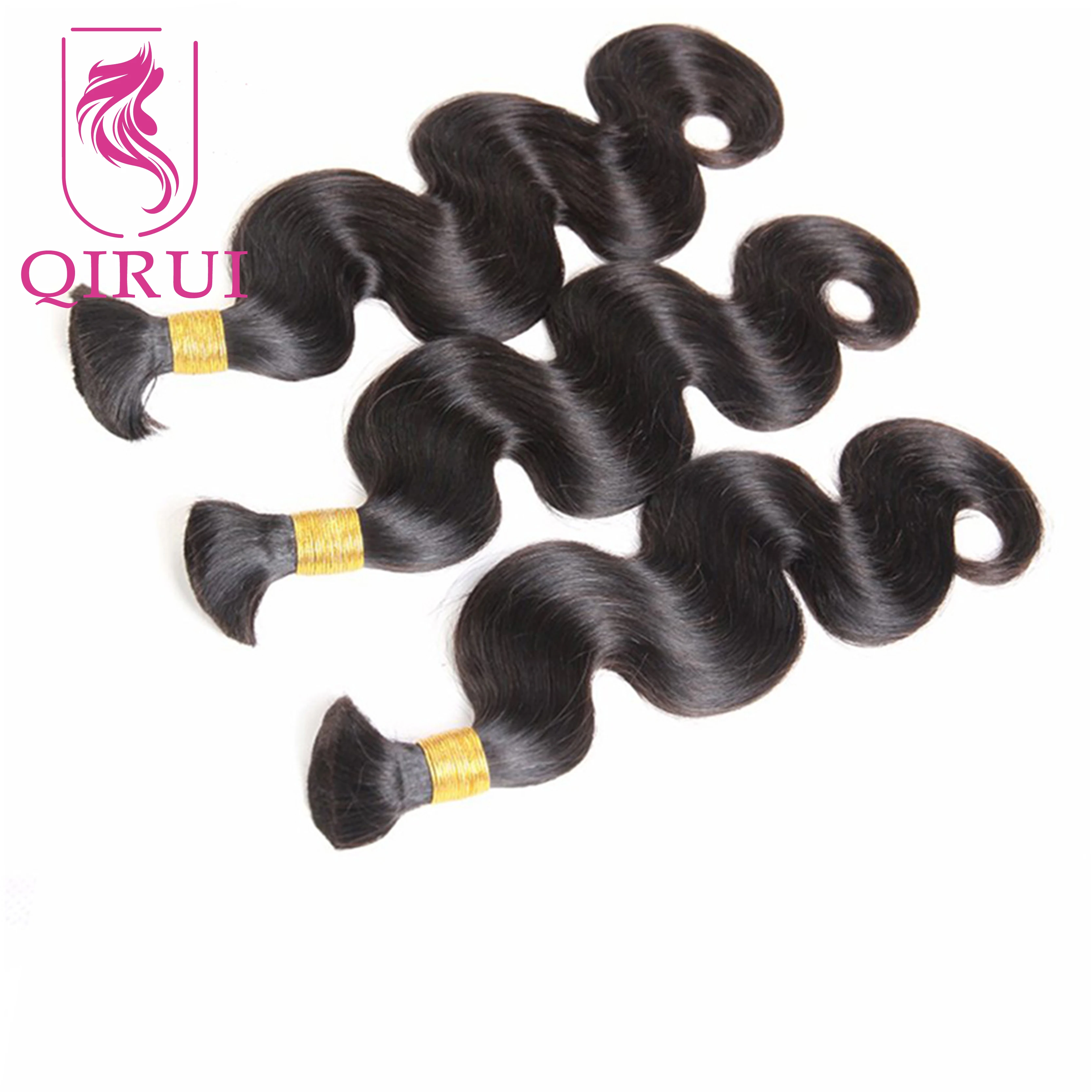 30Inch Bulk Human Hair for Braiding Body Wave Unprocessed Brazilian No Weft Hair Extension for Micro Braids 100g 1Piece