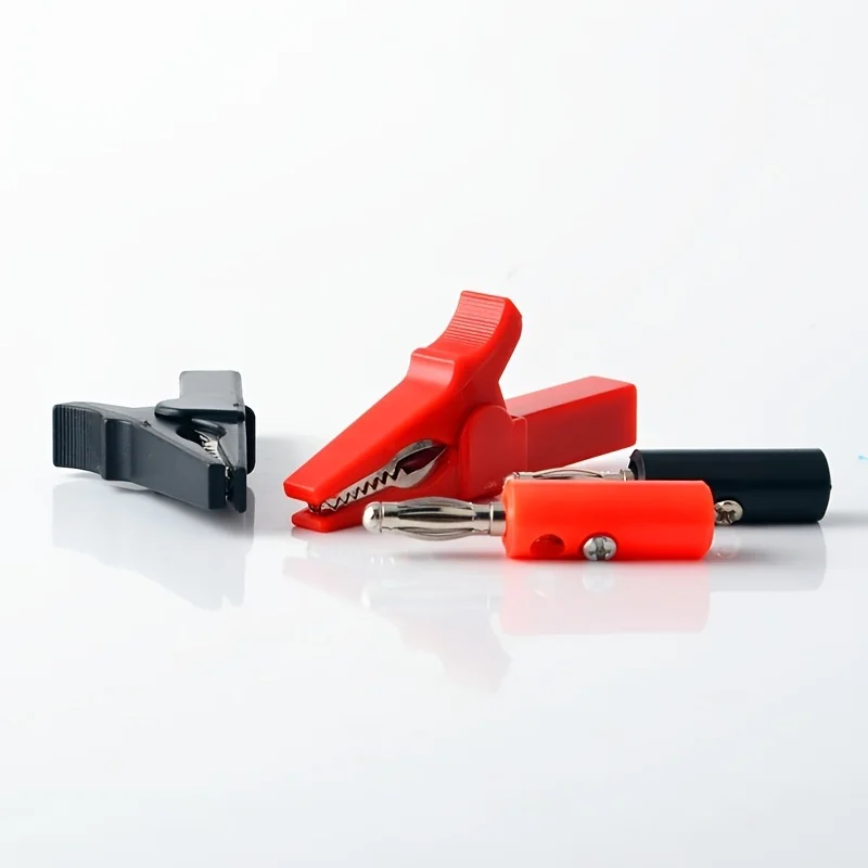 

55MM Alligator Clips with Banana Plugs, Test Probe with 4mm Banana Plug Cable Clips, Strong Grip Clips for Electronics Testing