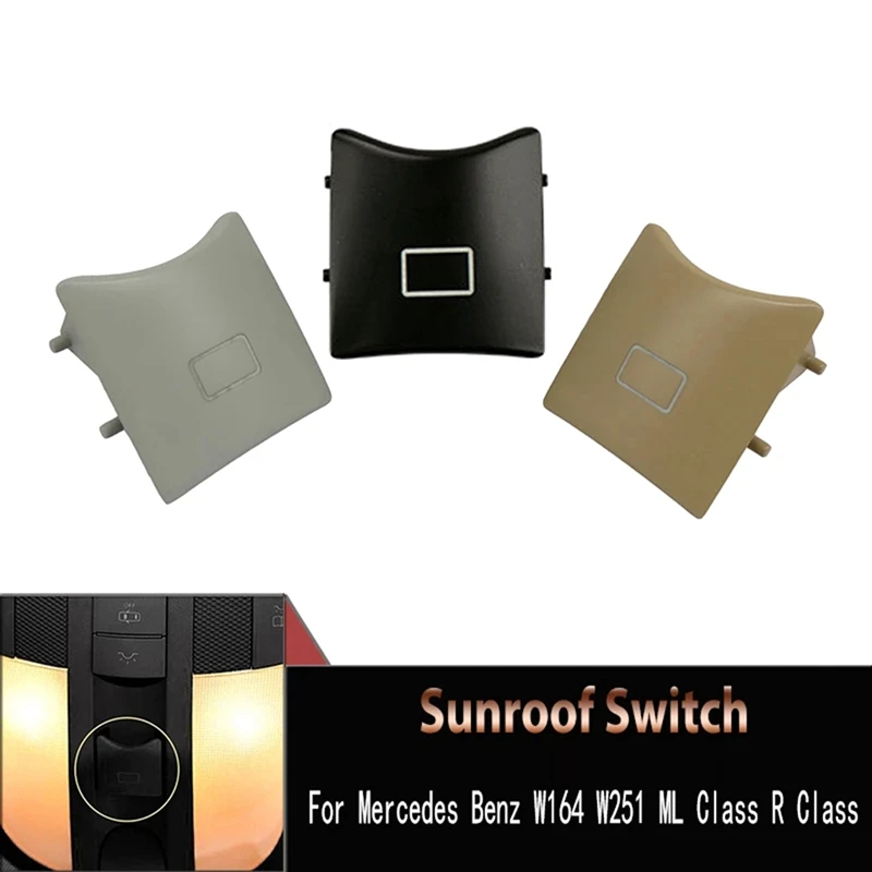 For Mercedes Benz W164 W251 ML Class R Class Sunroof Window ABS Button Roof Light Control Panel Switch Replacement