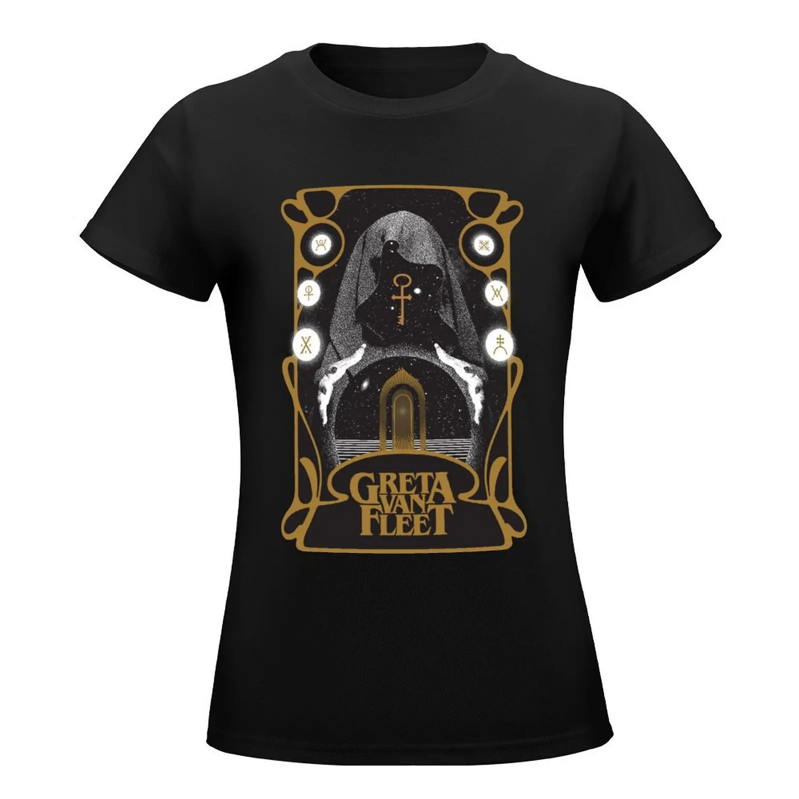 heat above <greta van fleet> vinyl highway tune T-Shirt sublime plus size tops Summer Women's clothing