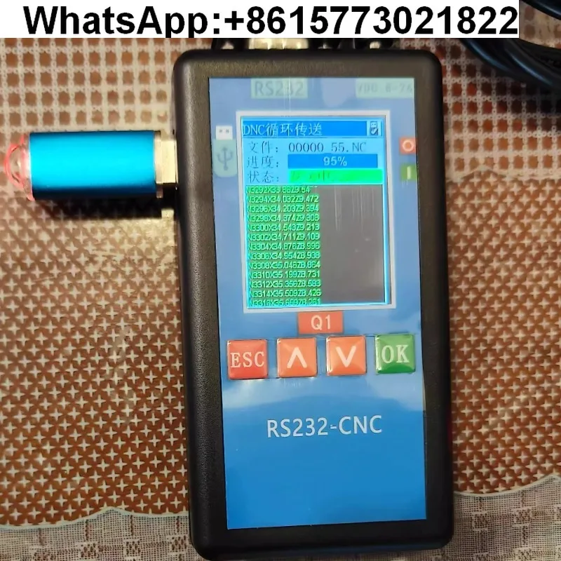Para Mitsubishi, caja de transferencia F-anuc DNC, transmisor RS232, máquina herramienta de C-N-C con puerto de disco U RS232 a USB