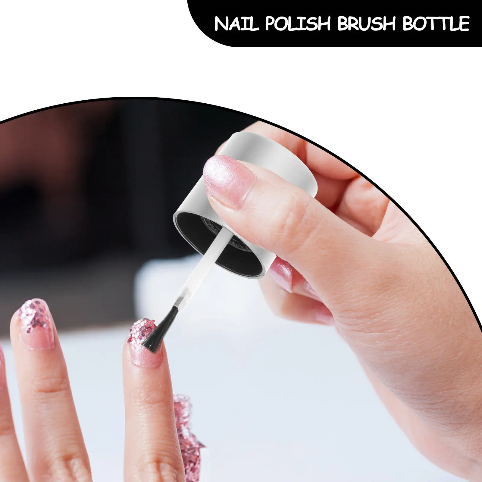 

10Pcs Refillable Nail Polish Glass Bottles Premium Brush Lid Seamless Design Portable Small Containers for Any Occasion