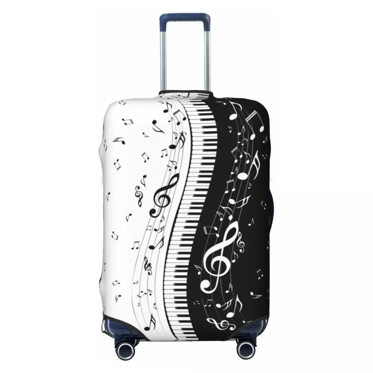 

Custom Piano Keys Music Notes Luggage Cover Funny Suitcase Protector Covers Suit For 18-32 inch