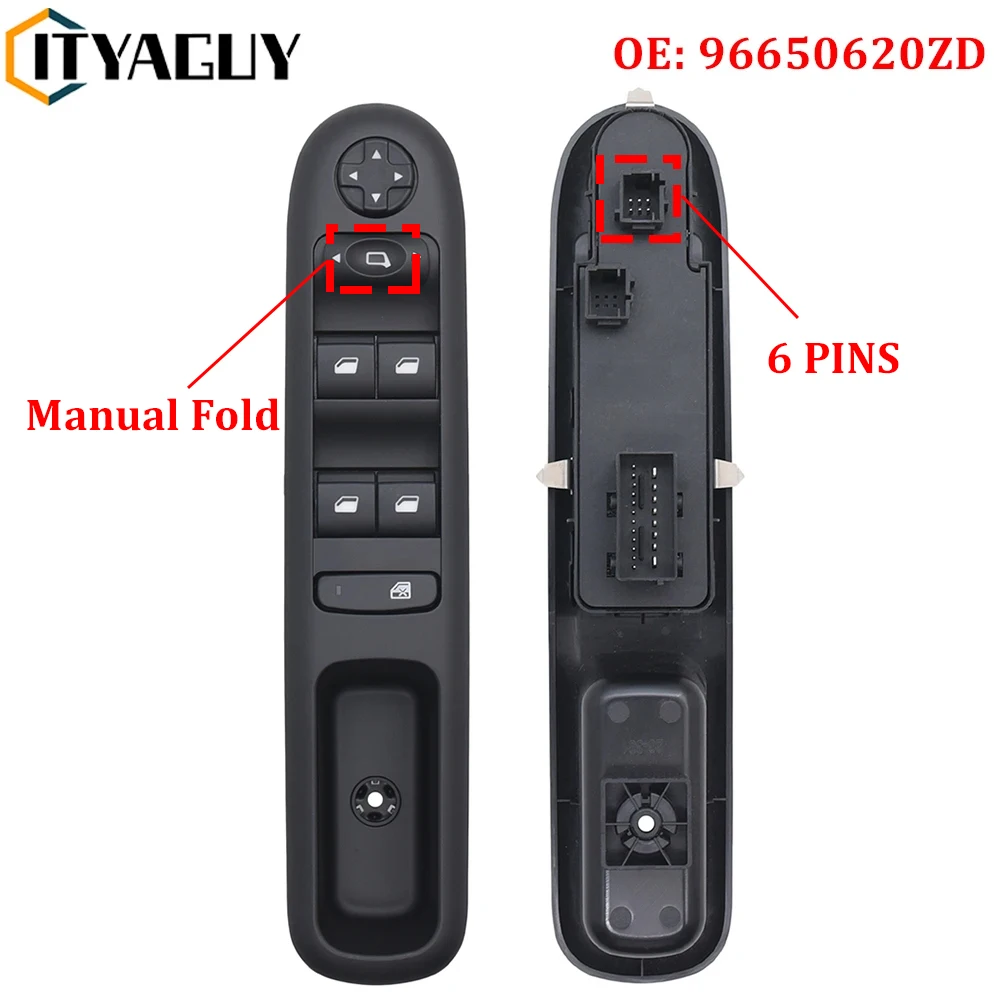 96650620ZD 96650621ZD Master Power Window Switch For Peugeot 3008 5008 Wagon  2009-2016 Left Front Lifter Control Switch