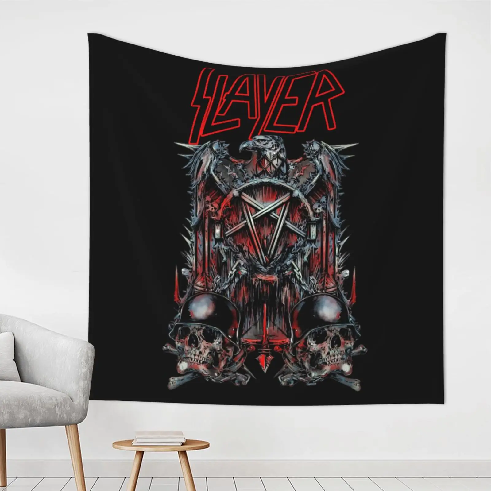 Slayer War At The Warfield Tapestry Wall Hanging India Pink Room Decor Astrology Anime Room Decor