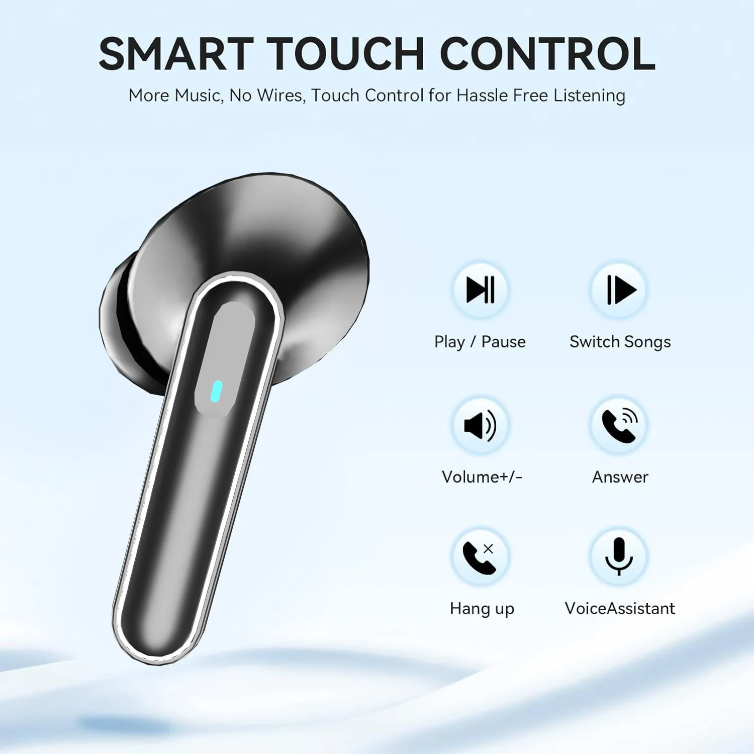 DP4 wireless Bluetooth earphones in ear noise cancelling sports gaming earphones with high battery life and long standby time image 6