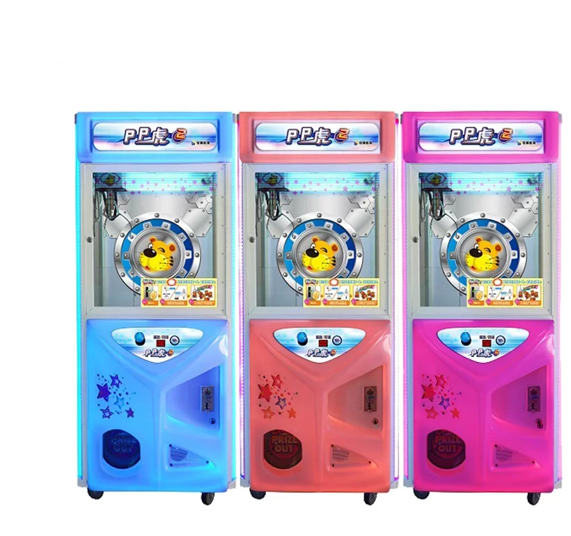 Factory DIrect Sale Indoor Coin Operated Game PP Tiger 2 Doll Toy Crane Claw Game Vending Machine