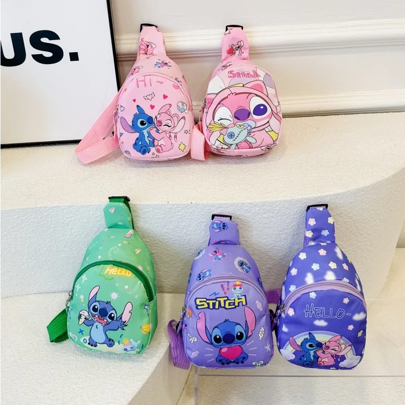 Lilo and Stitch Chest Bag Stitch Bag Crossbody Storage Pouch Children Travel Shoulder Bags Stitch Backpack Birthday Gift Girl