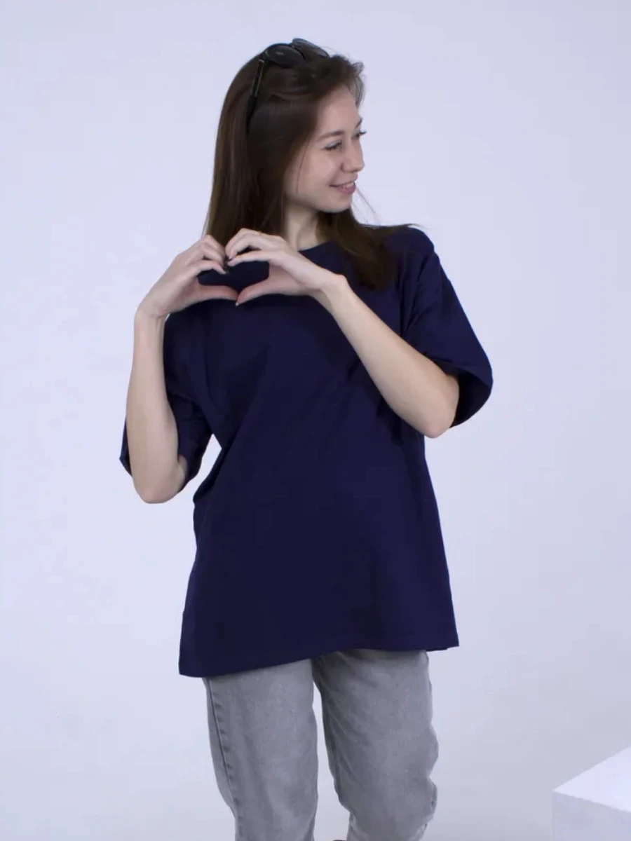 

New Casual Loose Color round Ne T-irt Top Comfortable Cotton Summer Sweat Absorbent Regular Fit ort Sve Tee