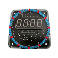 Digital DIY Electronic Clock Kit Light Control Rotation Digital LED Temperature Time Display Tool Set for Soldering Practice