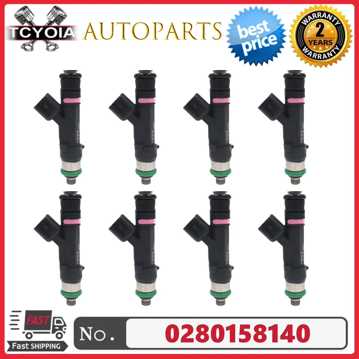 

8 шт./лот топливные форсунки 0280158140 7L1Z9F593B 7L1E-BB CM5145 для Ford Expedition Lincoln Navigator 5.4L V8 2007-2008 гг.