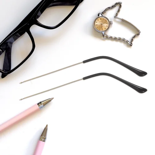 Imagen 2 del producto Kit de reparación de gafas de aleación de repuesto, patas de brazo de gafas de Metal, accesorios universales de Metal