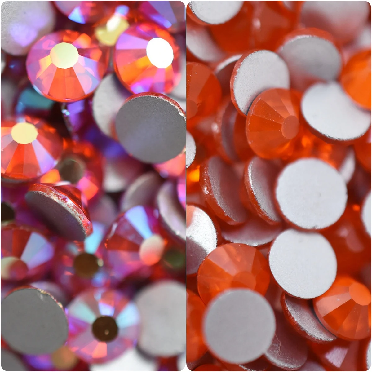 1440PCS SS16 SS20 Glass Hyacinth AB Orange Red FlatBack Rhinestones Nail Art Decorations Glitter Diamond Part Supplies Crystal