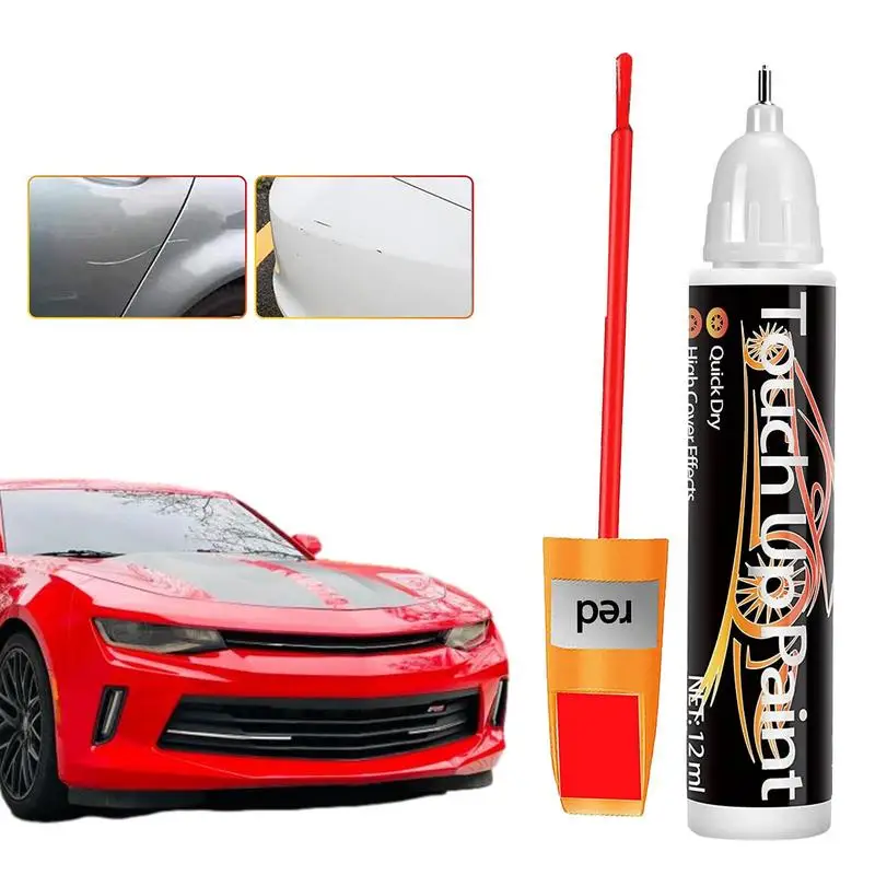 Car Paint Scratches Repair Pen Brush Waterproof Paint Marker Pen Car Tyre Tread Care Automotive Maintain Black White Red Blue