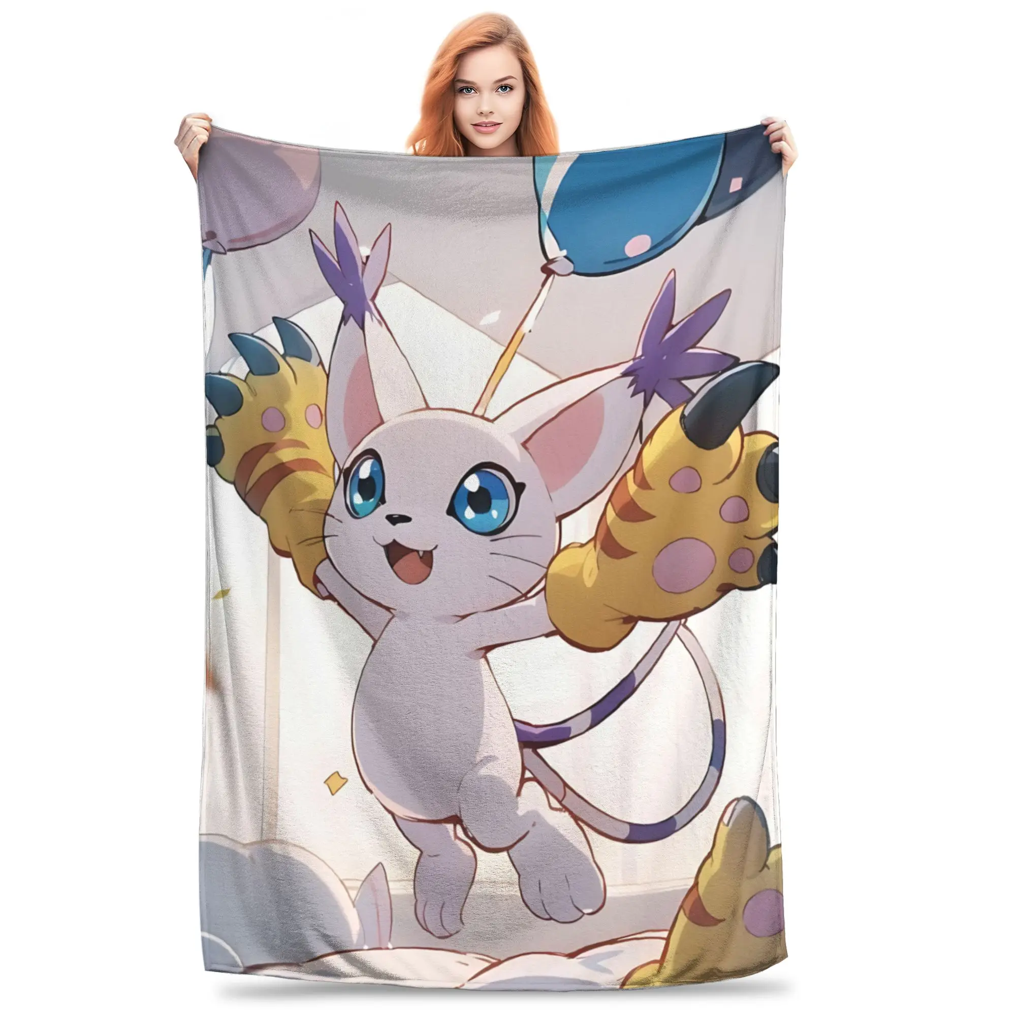 1PC Home Digimon Adventures Blanket Throw Blanket  Novelty Warm Blanket All Season Gift