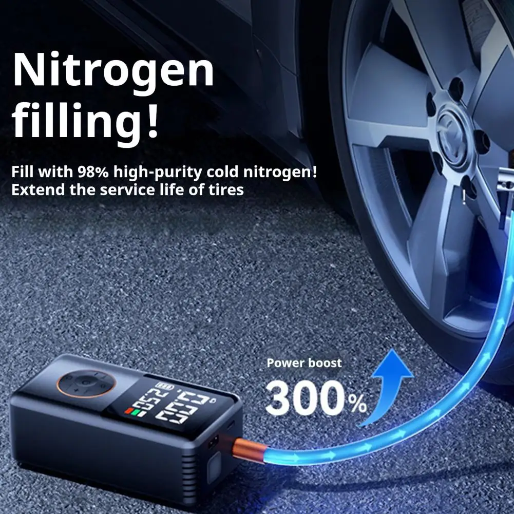 

Портативный автомобильный воздушный компрессор, беспроводной электрический насос для накачивания шин для мотоцикла, велосипеда, лодки, шарик для автомобильных шин с USB перезаряжаемым
