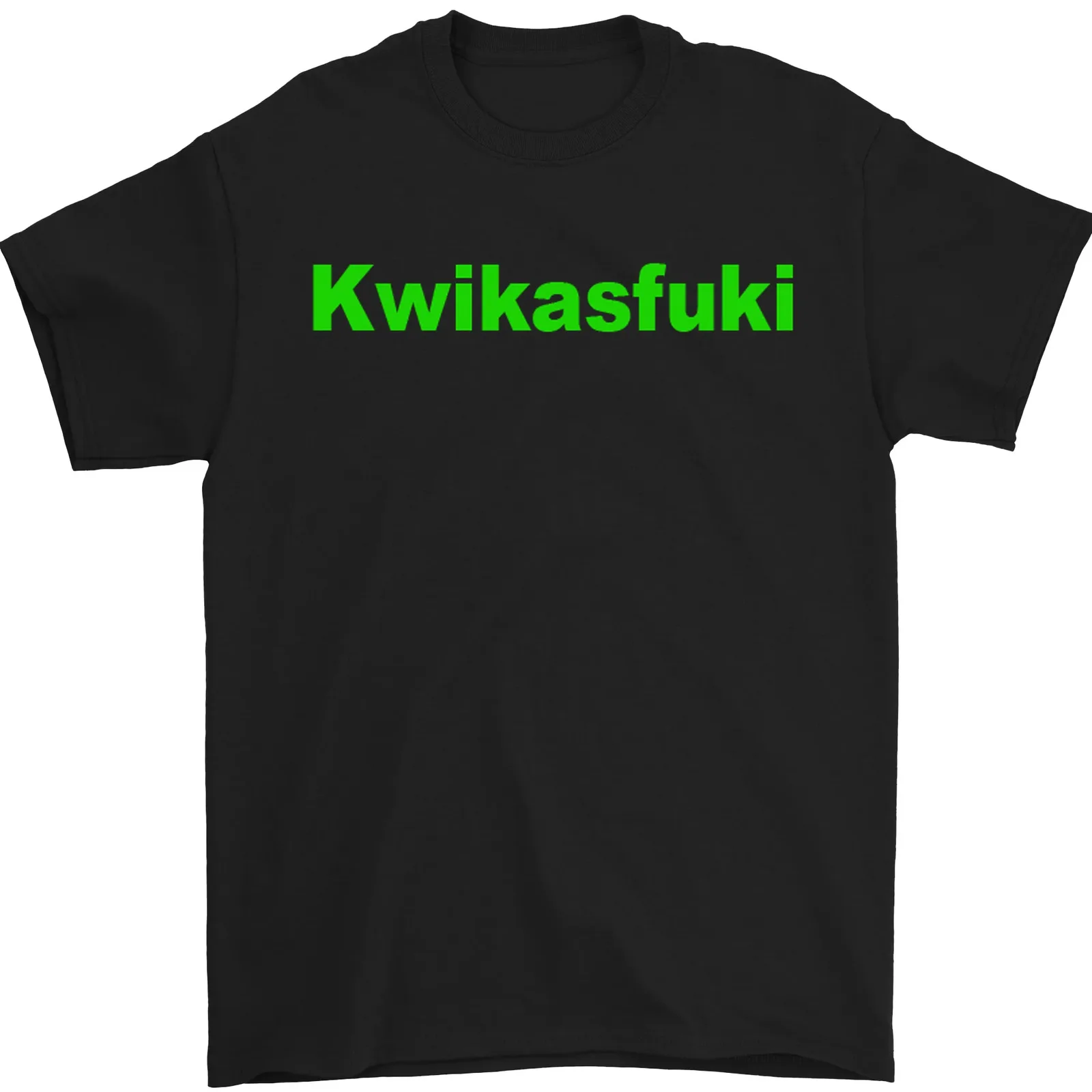 Kwikasfuki Superbike Funny Biker Motorcycle Mens T-Shirt 100% Cotton