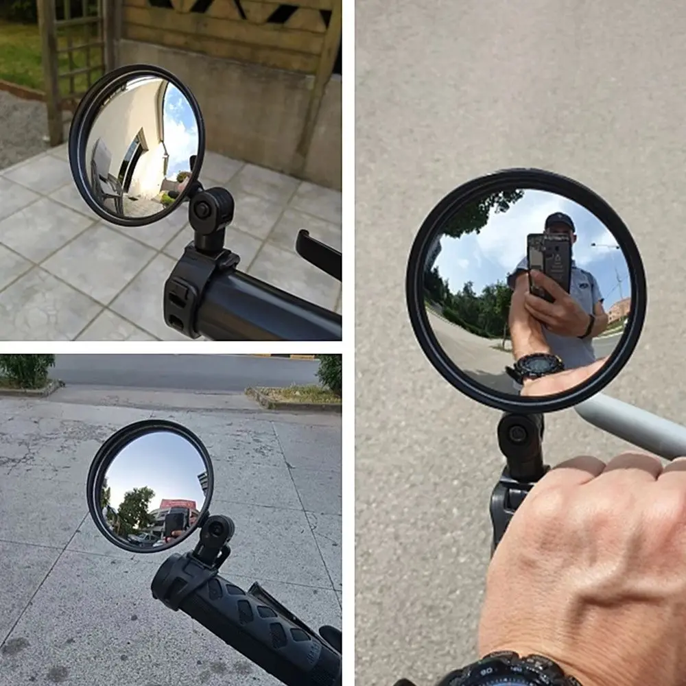 

Universal Bicycle Motorcycle Rearview Mirror 360 Rotation Adjustable Round Ellipse Rear View Mirrors For Road Bike Accessories
