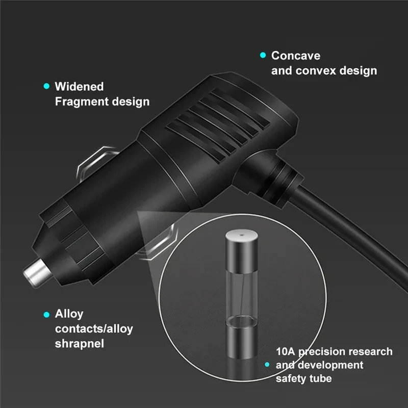 PD QC3.0 Dual USB Socket 120W Car Cigarette Lighter Splitter 12V 24V Fast Charger Plug Phone Power Adapter for Car Xiaomi iPhone