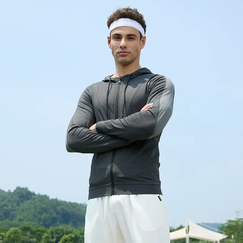 

Outdoor Running Long Sve Sport T-irt Men's Qui Dry Casual Versatile Zipper Fitn Clothing Spring Autumn Seasonal Wear