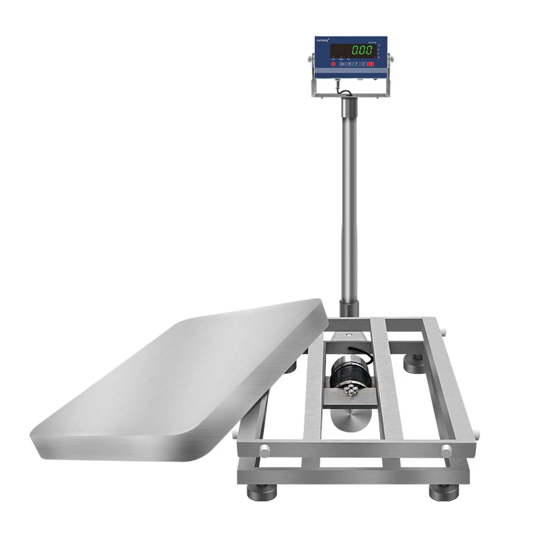 HTW-B2   300kg/500kg High  Precision  Wireless Scale Weighing Platform Scale Stainless Steel LED Indicator Bench Scale