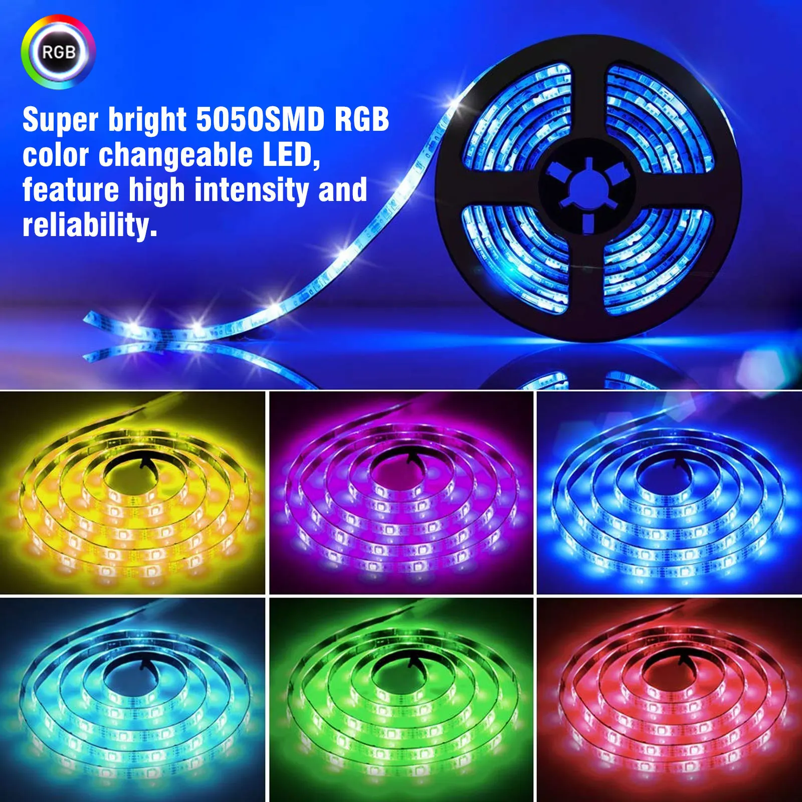 LED Strip 5050 LED Strip Light for Room RGB Tape New 20keys Control Luces LED Con Bluetooth Backlight for TV Garland Decor Light