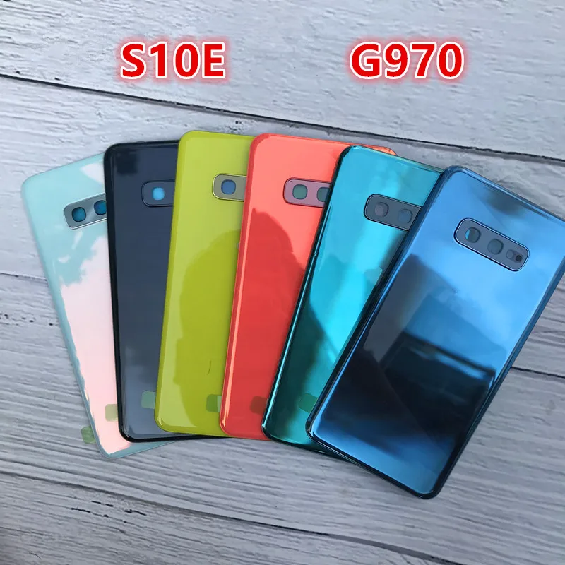 

Задний корпус S10E для Samsung Galaxy S10E G970 5,8 дюйма, стеклянная крышка аккумулятора, задняя крышка, ремонт, сменный дверной корпус + объектив камеры