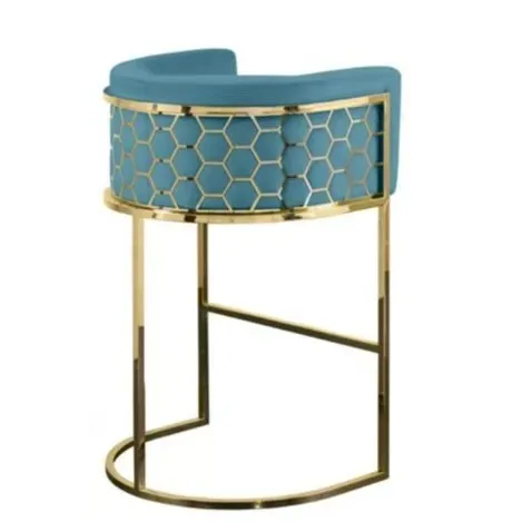 

# Light Luxury Industrial High Back Bar Stool for Home Bar Commercial Use