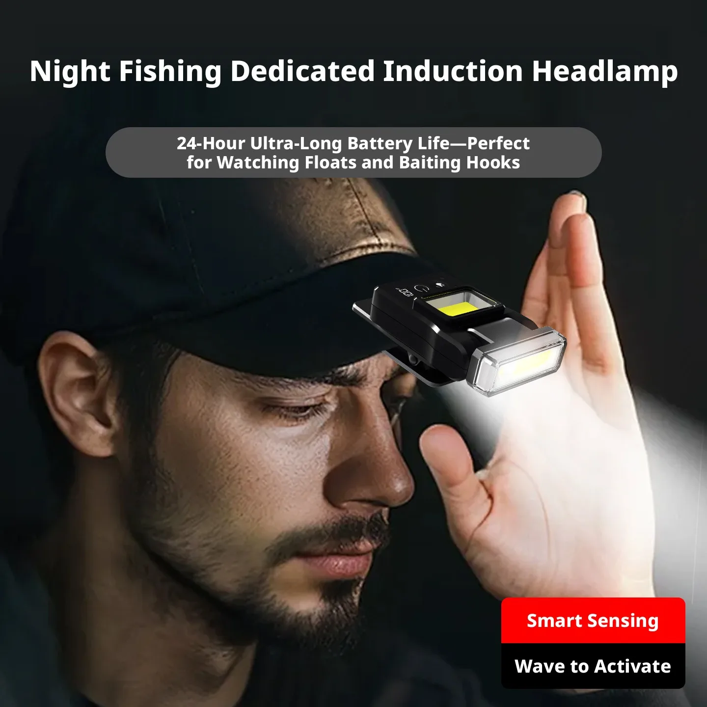 High Brightness  Multi Light Source Side Light Flashlight LED Head Mounted Intelligent Sensing Outdoor Multifunctional Headlight